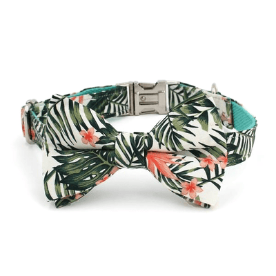 Jungle Leaves Bow Tie Collar